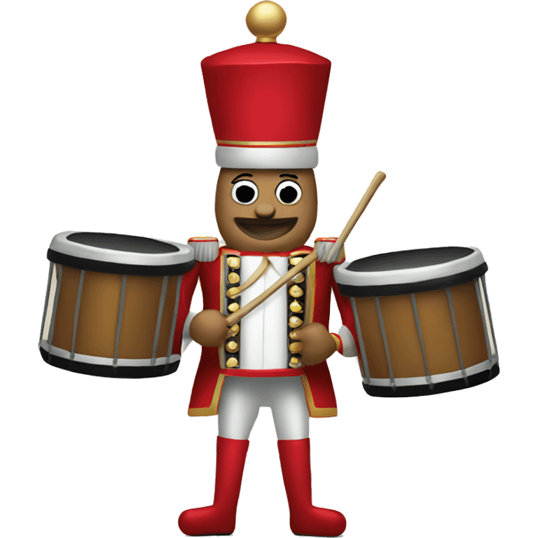 Nutcracker playing drums  emoji