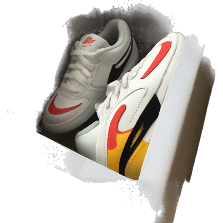 Nike shoes in shoe box emoji