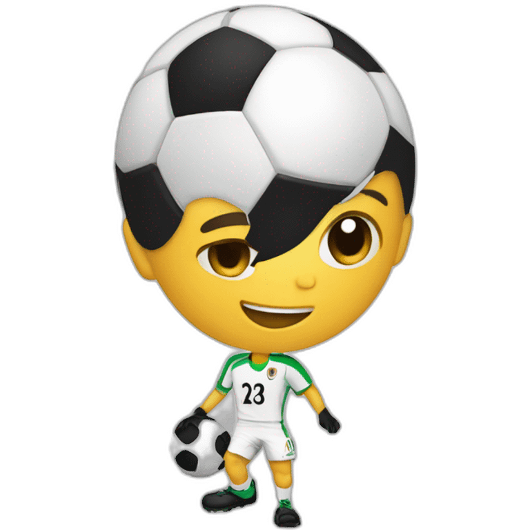 futbolista con balón emoji