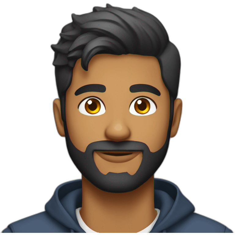 sri lankan 25 year old handsome and stylish guy with a beard emoji