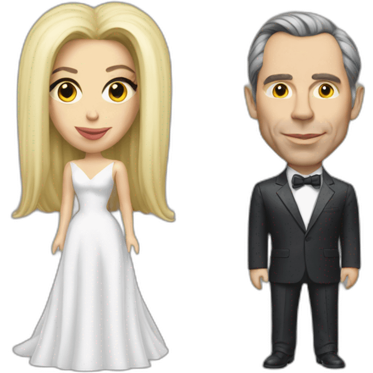 Jeff Koons and Lady Gaga emoji