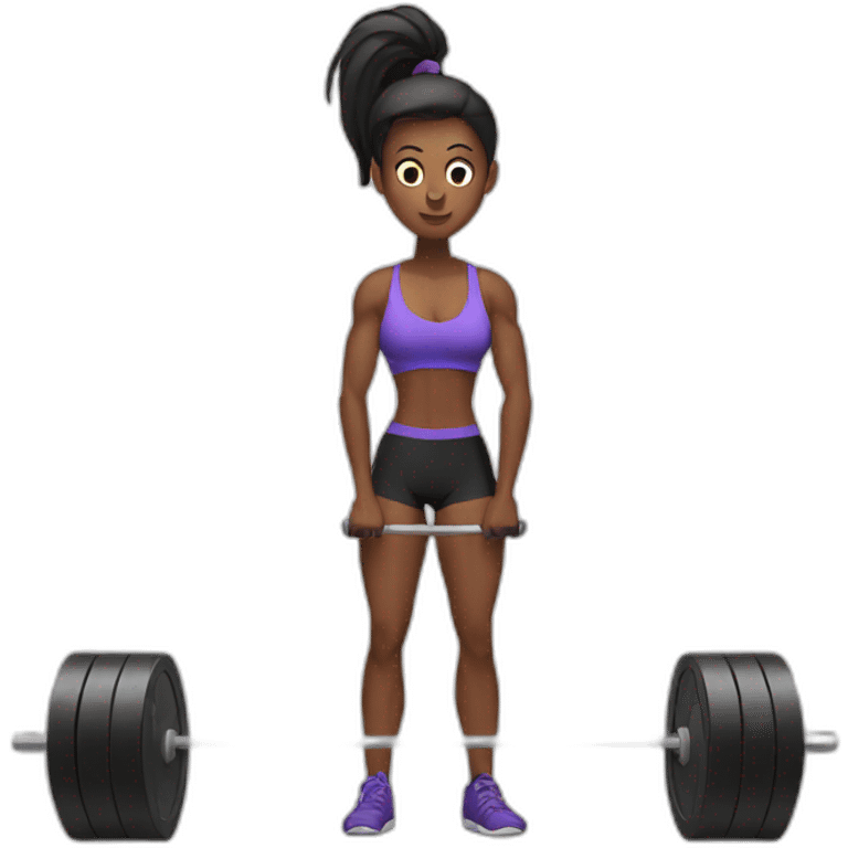 woman deadlift emoji