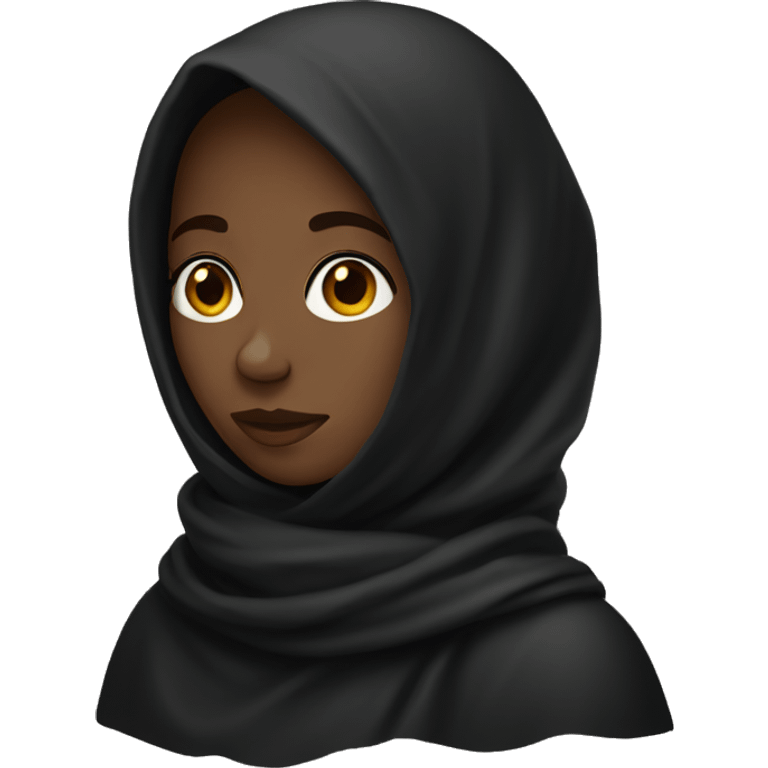 covered girl in black scarf emoji