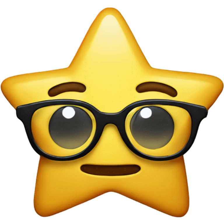 Star with glasses on  emoji