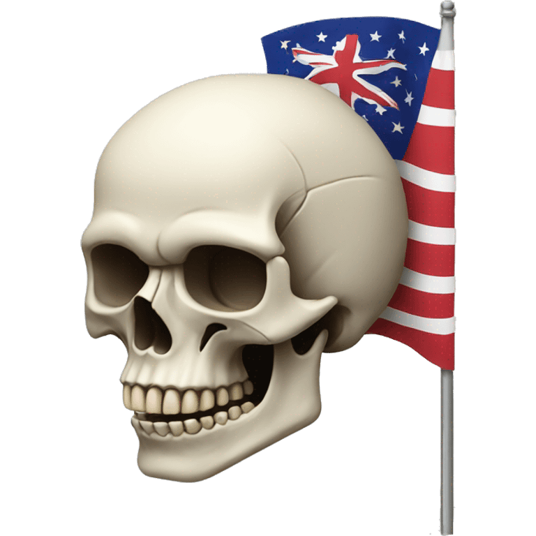 skull with straight flag emoji