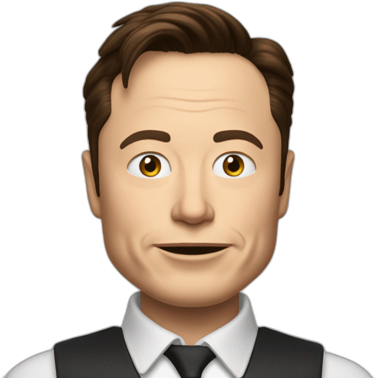 elon musk qui fait un doigt d'honner emoji