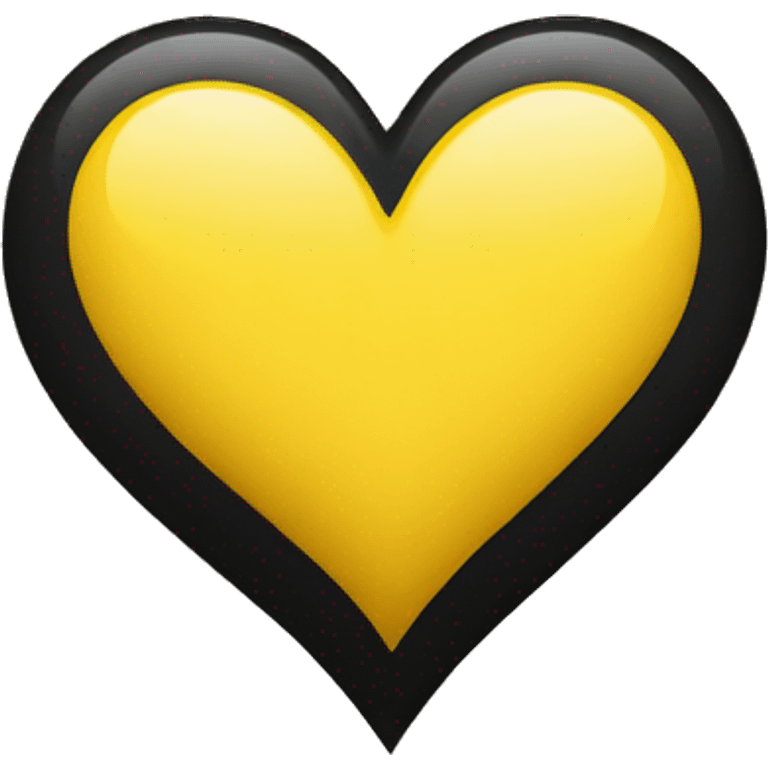 Half yellow and half black heart  emoji