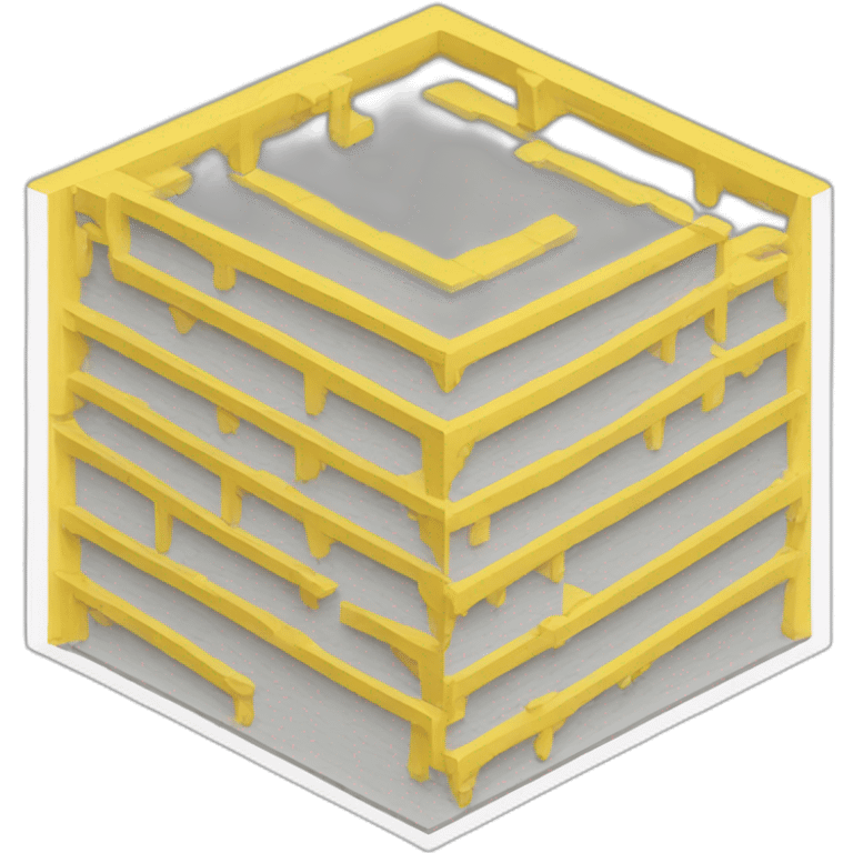 isometric square floor layout yellow lines border perimeter emoji