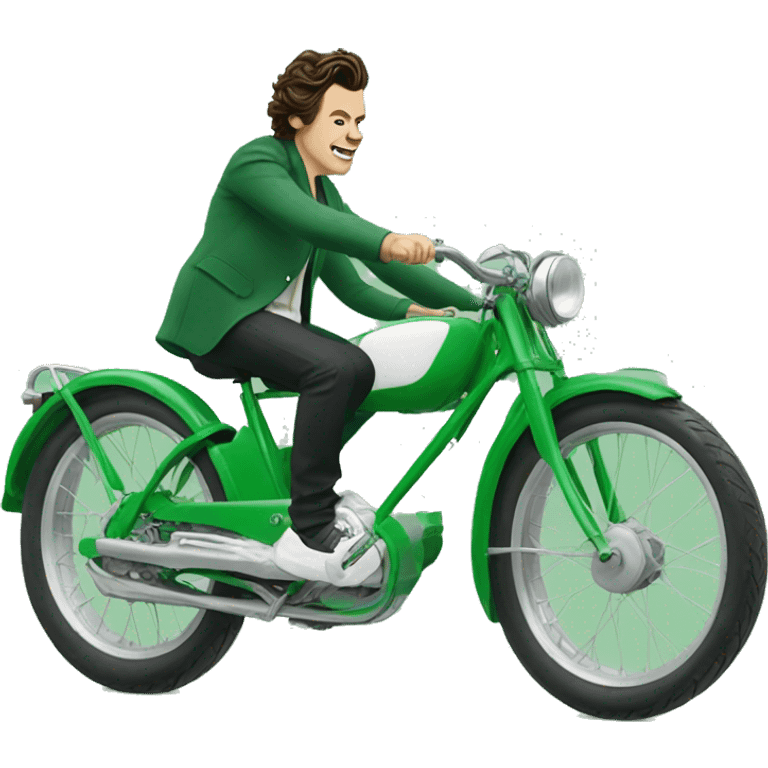 Harry Styles on a Green bike  emoji