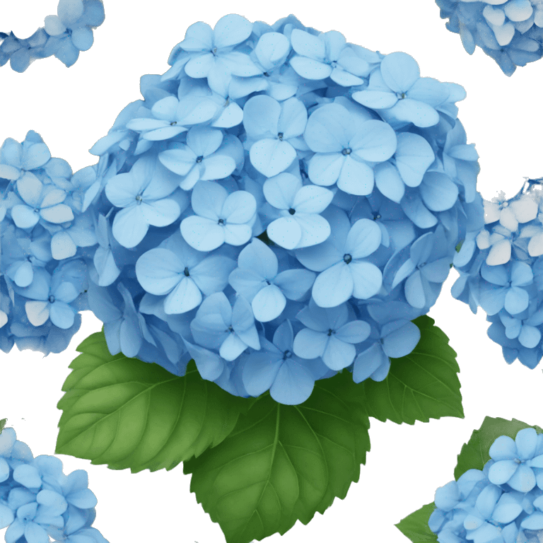 blue hydrangea  emoji