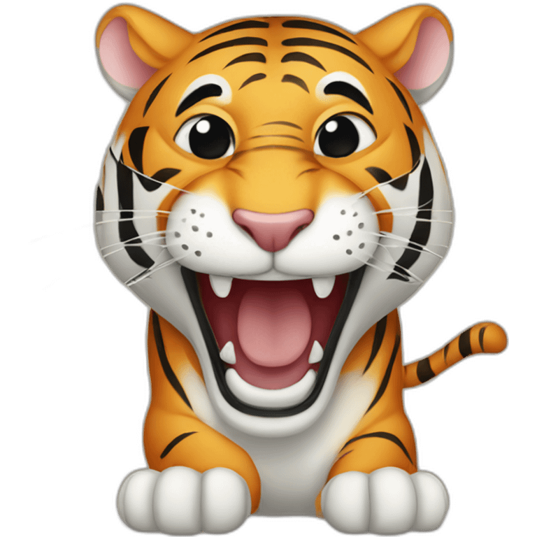 tiger in a mouse's mouth emoji