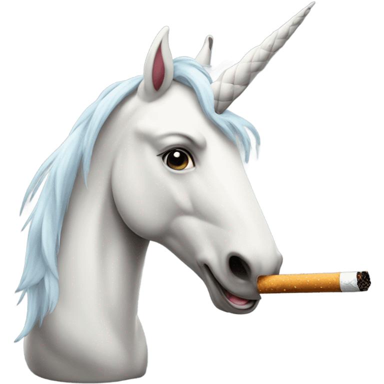 Unicorn smoking a cigarette  emoji