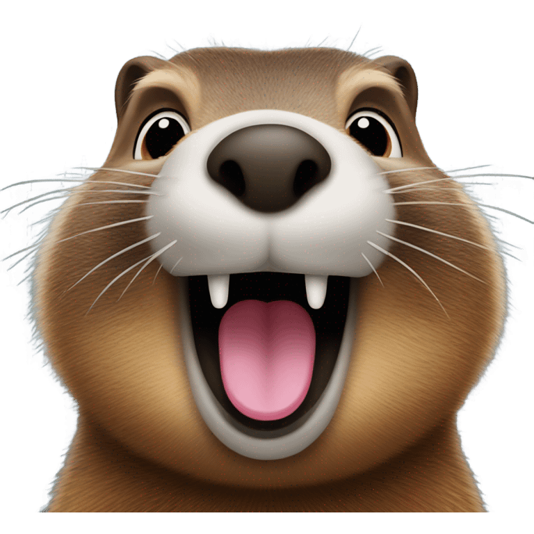 Groundhog with tongue out  emoji