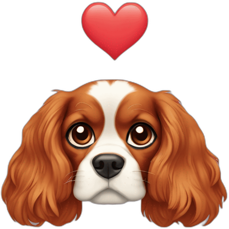 The Cavalier King Charles Spaniel take heart emoji