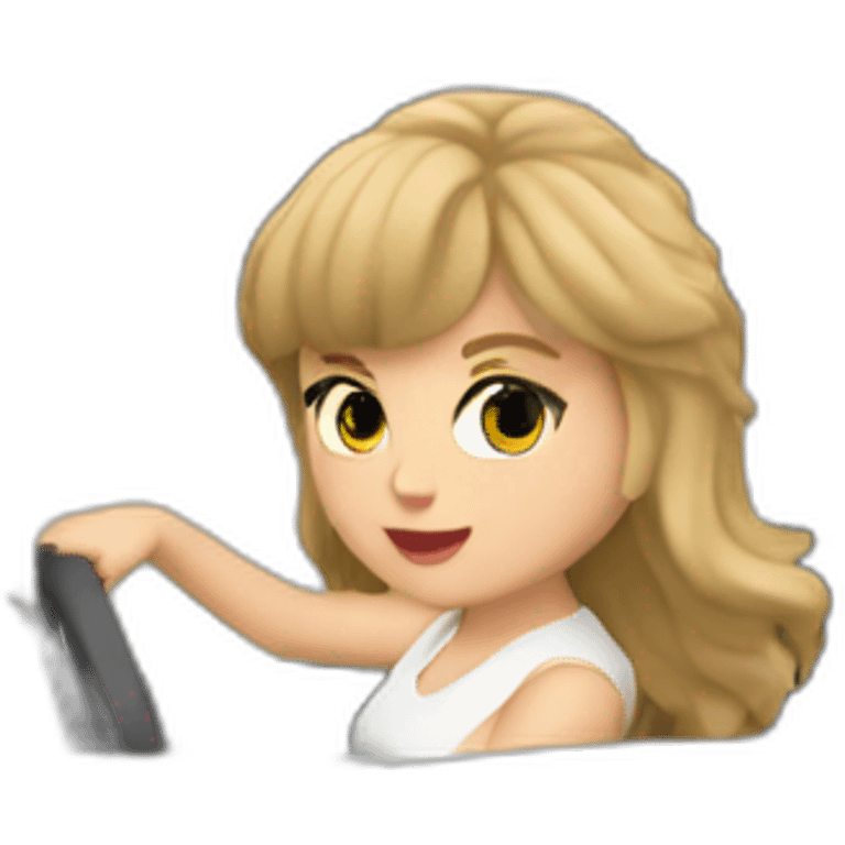 Taylor Swift driving a car emoji