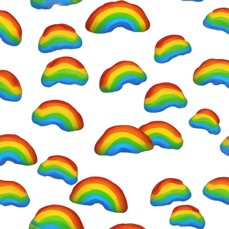 Rainbow poop emoji