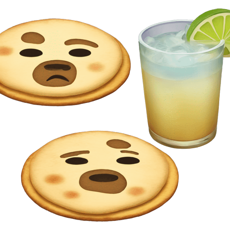 Pupusas and margaritas  emoji