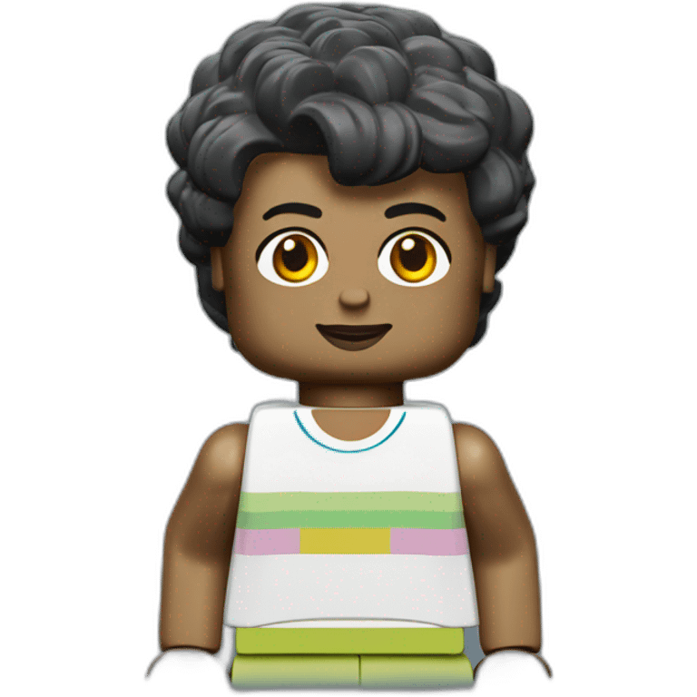 Trans LEGO minifigure emoji