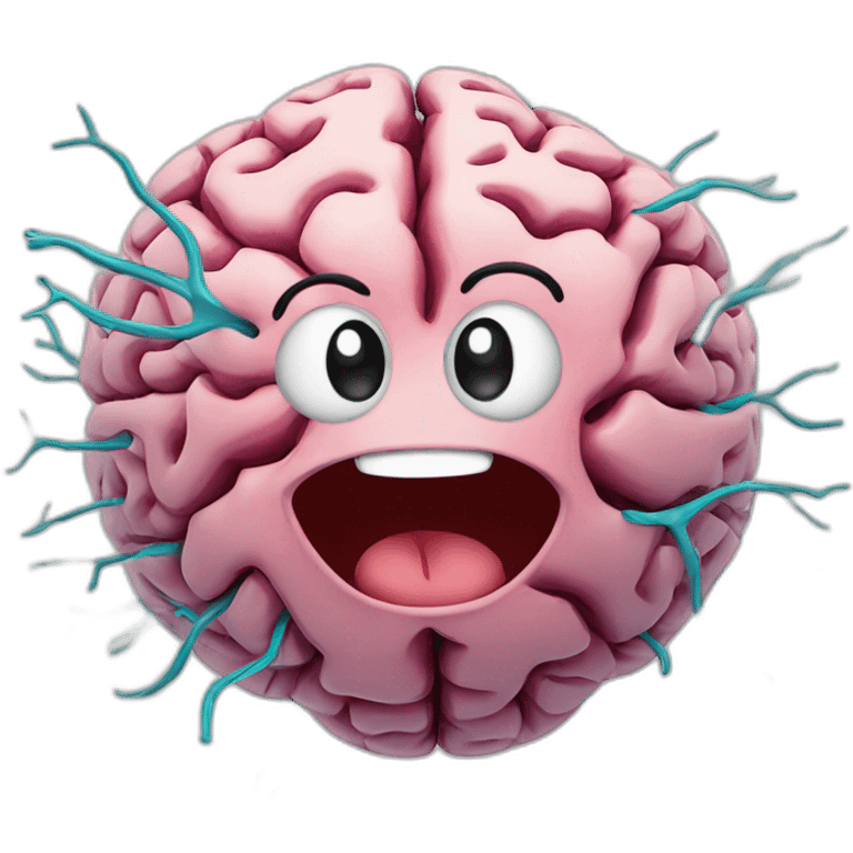 brain cell with happy face emoji