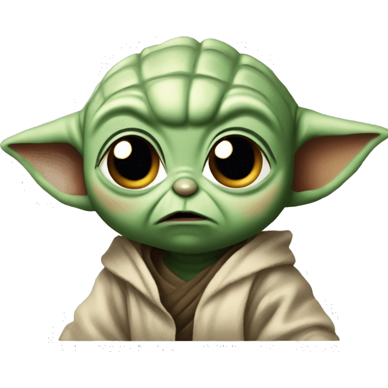 Baby Yoda in terrible anger emoji