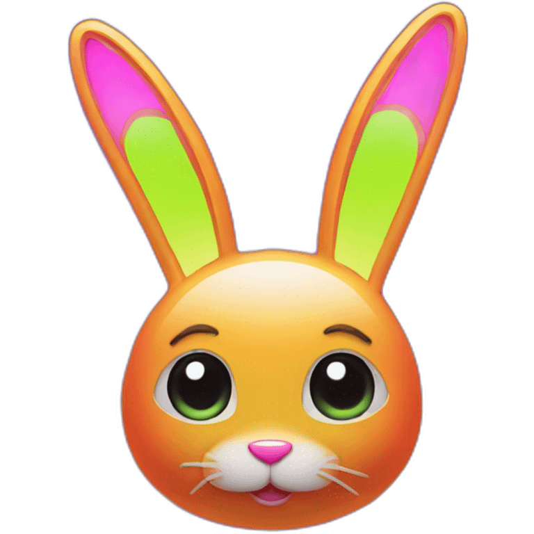 neon bunny emoji