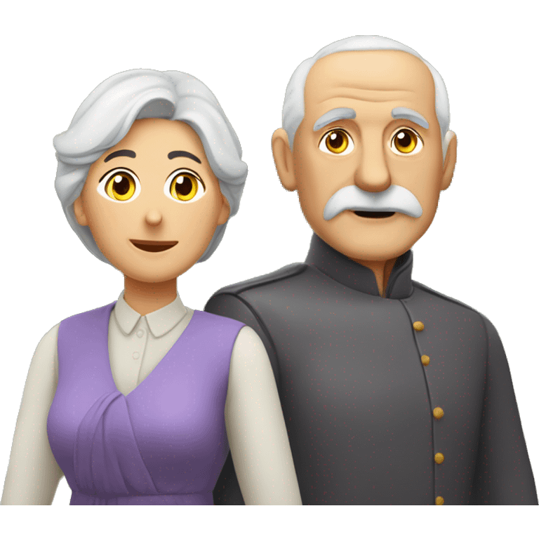 Grandmother and Grandfather monument in the mountains of Artsakh emoji