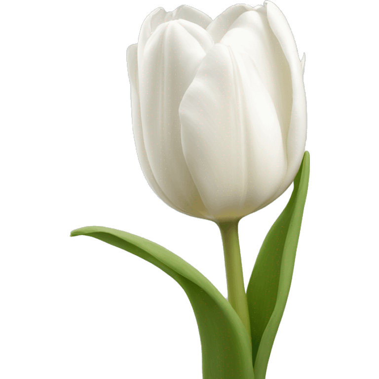 White Tulips with stem emoji