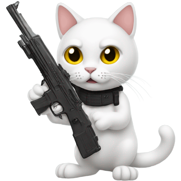 Cat with a gun emoji