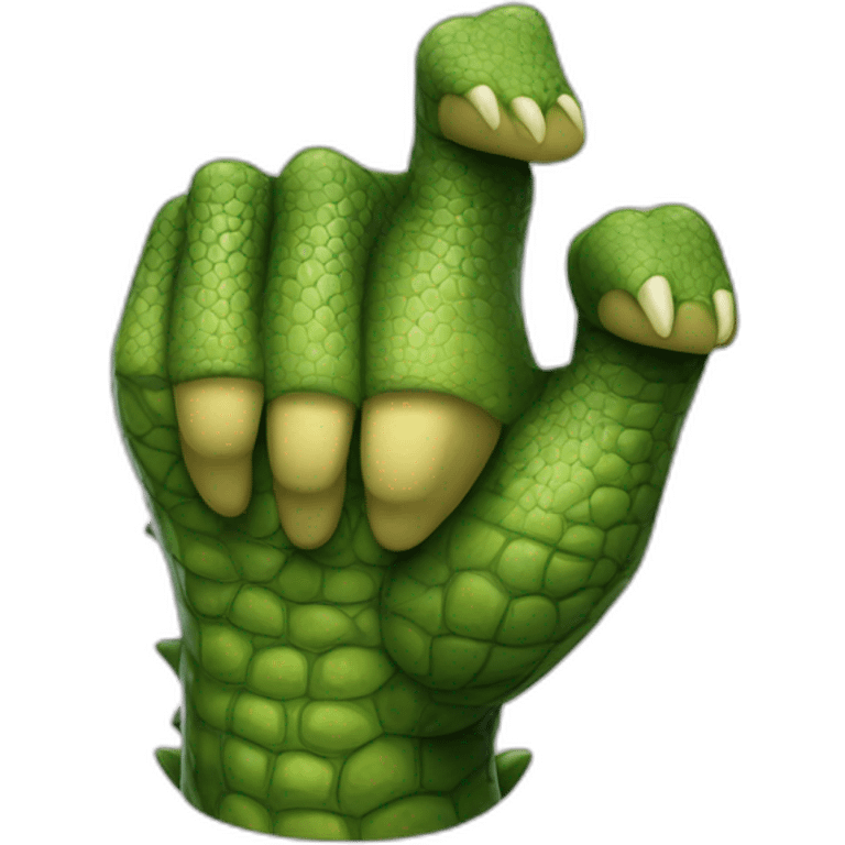 crocodile skin hand thumbs down emoji