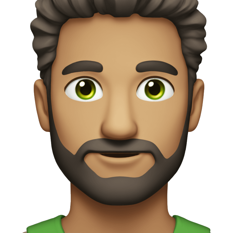 Green eyes guy with barba emoji