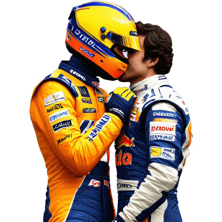 Carlos sainz kissing lando Norris emoji