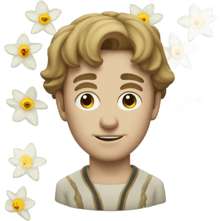 narcissus white man emoji