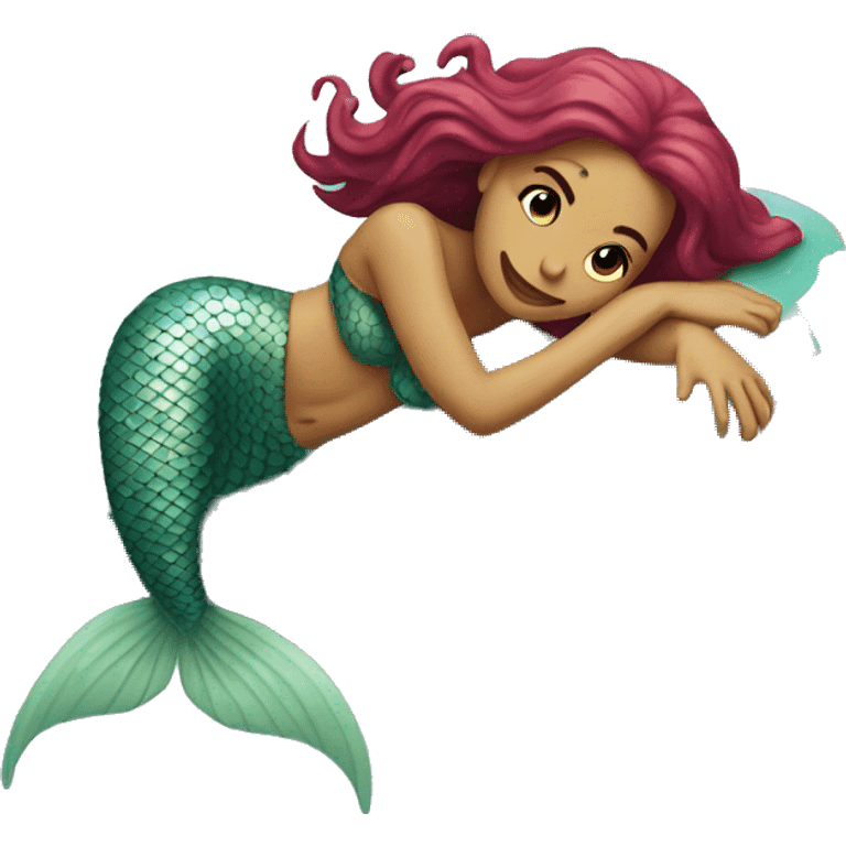 Mermaid lying down emoji