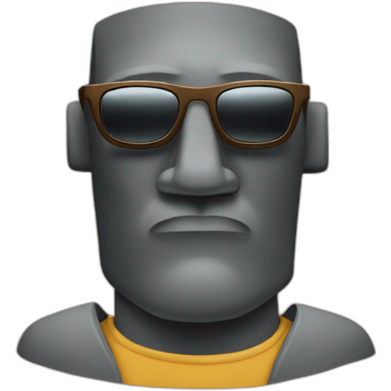 moai wearing sunglasses emoji