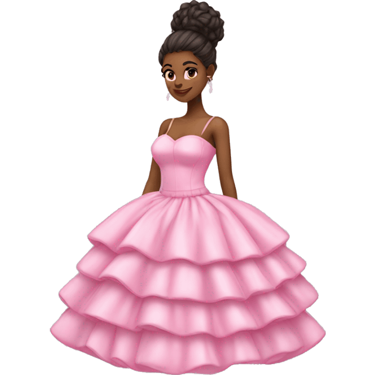 Pink coquette puffy layered dress emoji