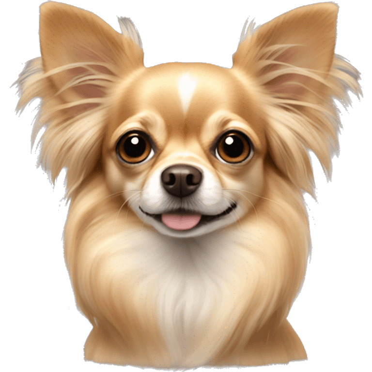 long hair chihuahua with floppy ears emoji