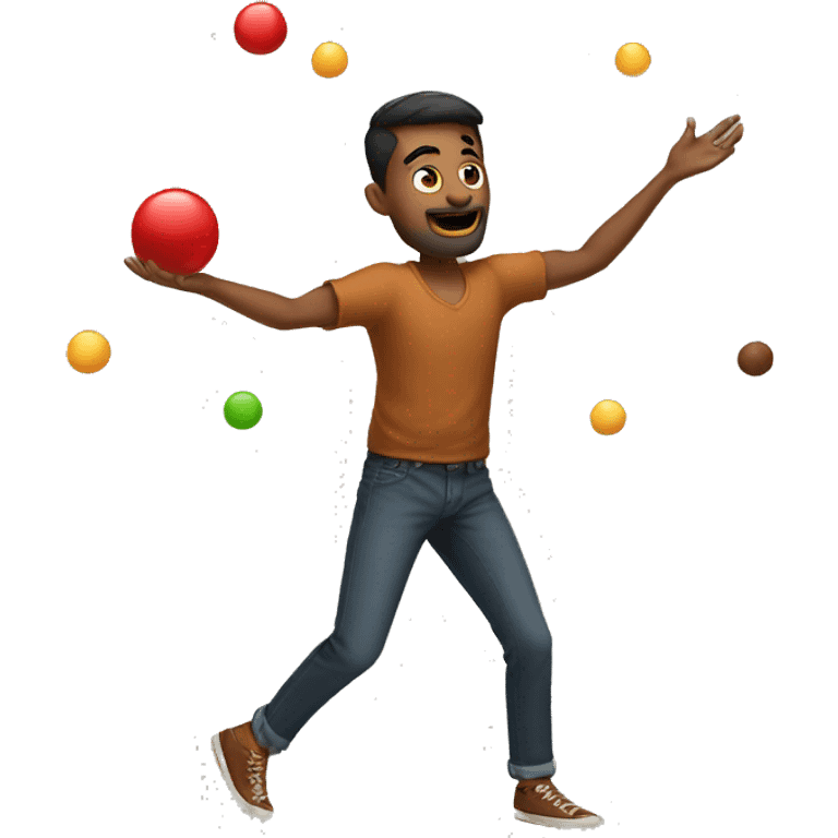 A guy doing juggling  emoji