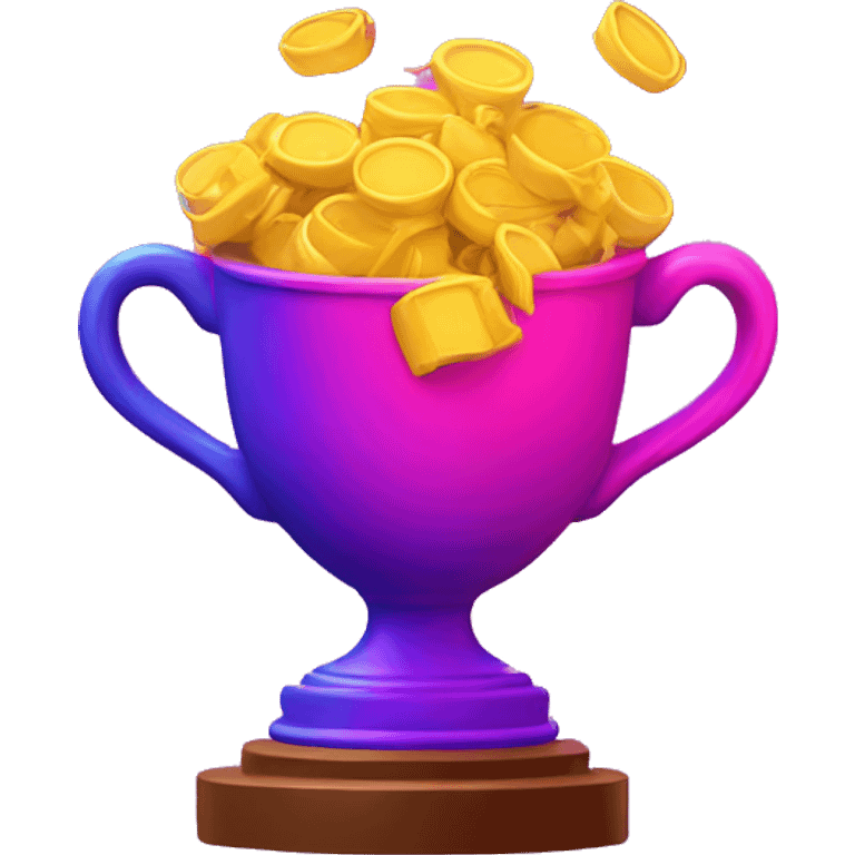 win cup neon emoji