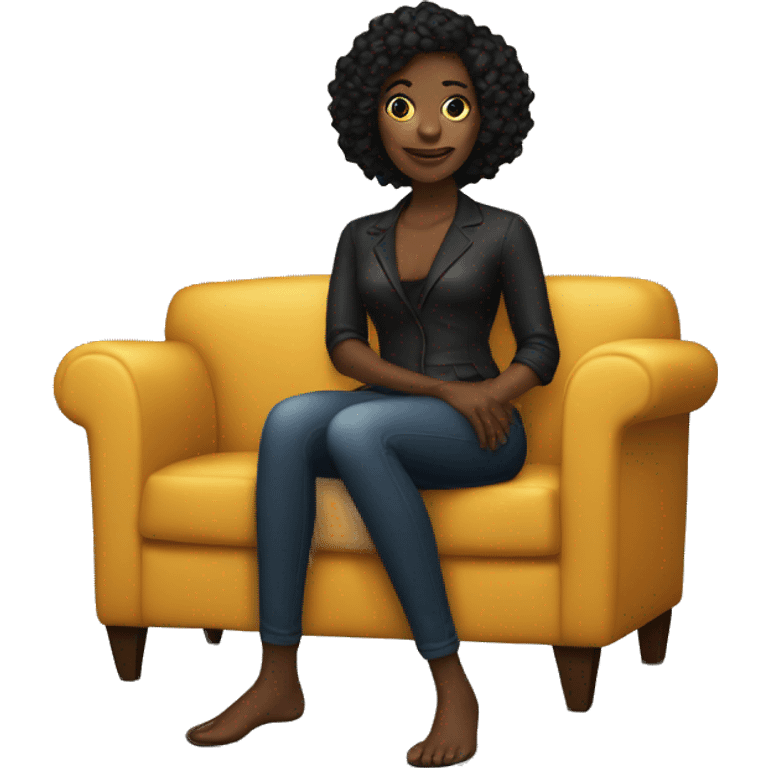 casting black couch girl emoji