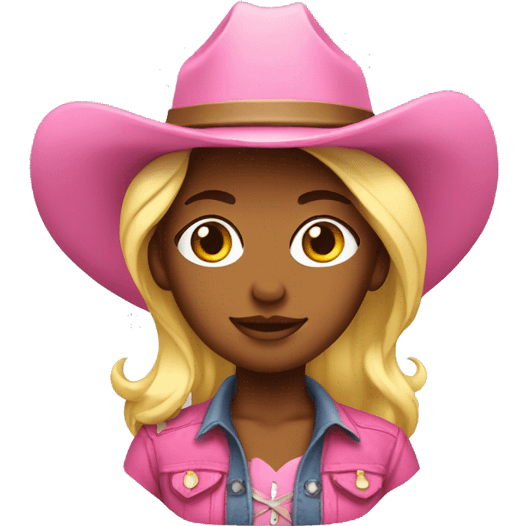 pink cowgirl emoji