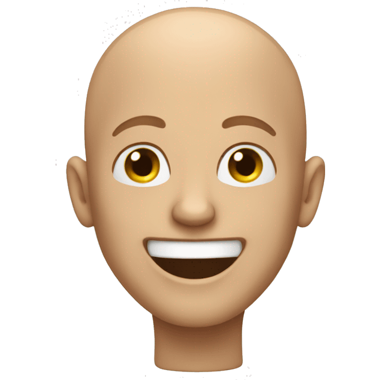 bald man laughing emoji