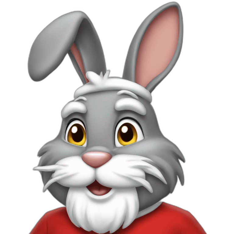 Bugs Bunny as Santa Claus emoji