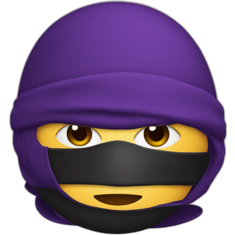 ninja-with-eggplant emoji