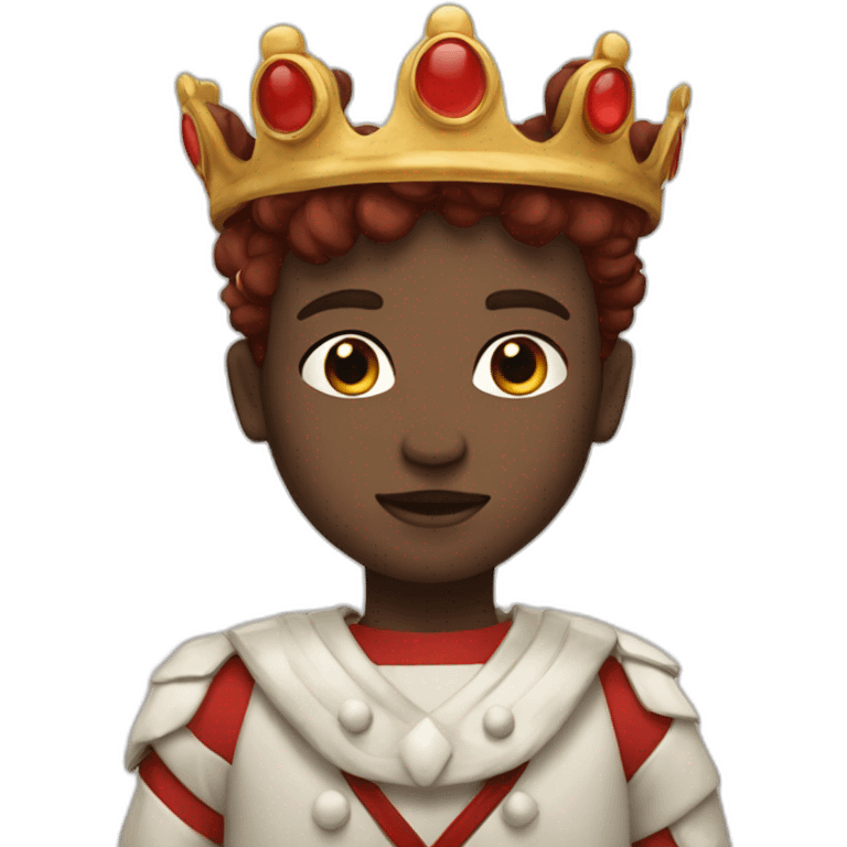 white skin King's son with RED emoji