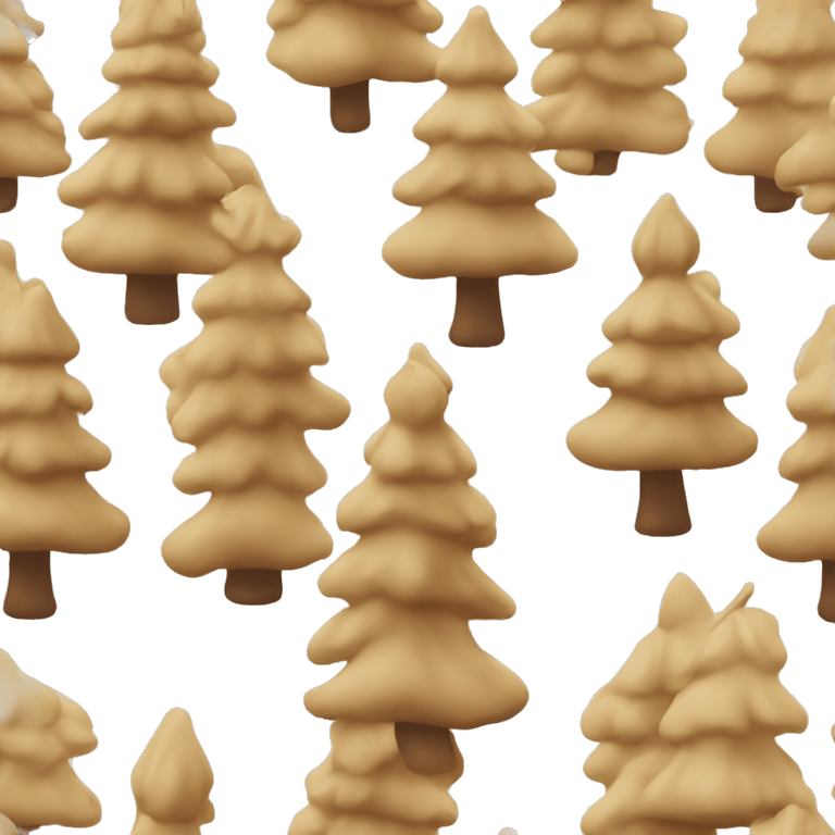 beige wax candle shaped like a pine tree emoji