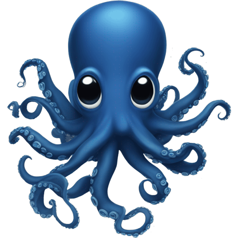 Navy blue octopus mad emoji