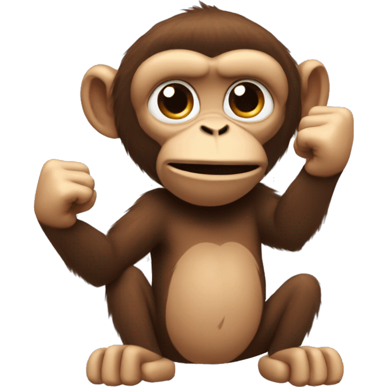 Monkey with thumbs down emoji