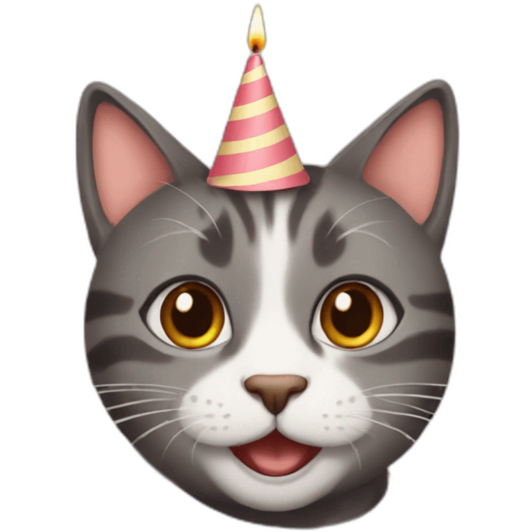 Cat birthday emoji