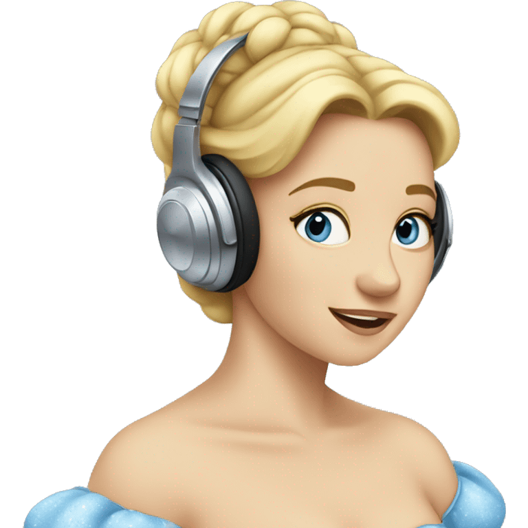  cinderella listening to music emoji