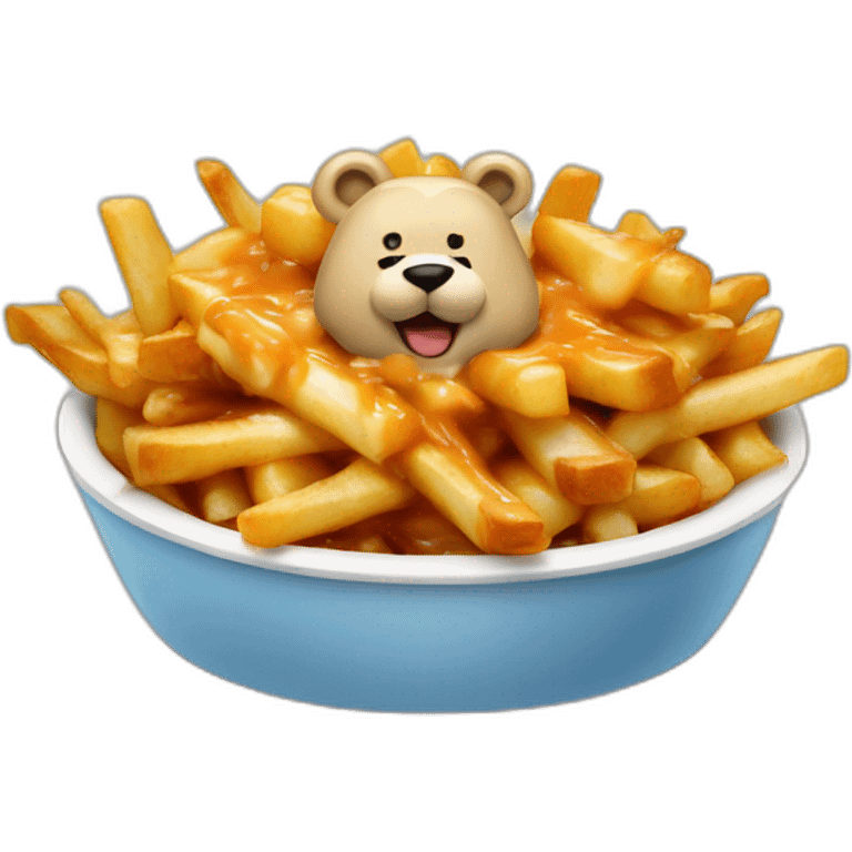 poutine sur un ours emoji